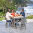 COMEDOR PLAS ETERNO RATAN P/4 PERSONAS C/4 SILLAS C/B BEIGE SANCHIA