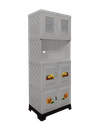 CHINERO PLAS TERESITA RATAN 4 NIV C/2 PTAS VID 160X60.5X40 CM DECO BEIGE SANCHIA