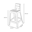 BUTACO/SILLA ALTA PLAS BARU 87.2x52.5x65 CM NG RIMAX 14702-XP