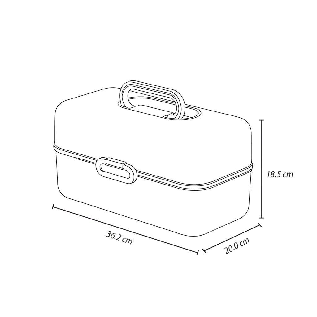 CAJA ORGANIZADORA PLAS VANITY STAR NG C/GRIS METAL RIMAX 14734-XP