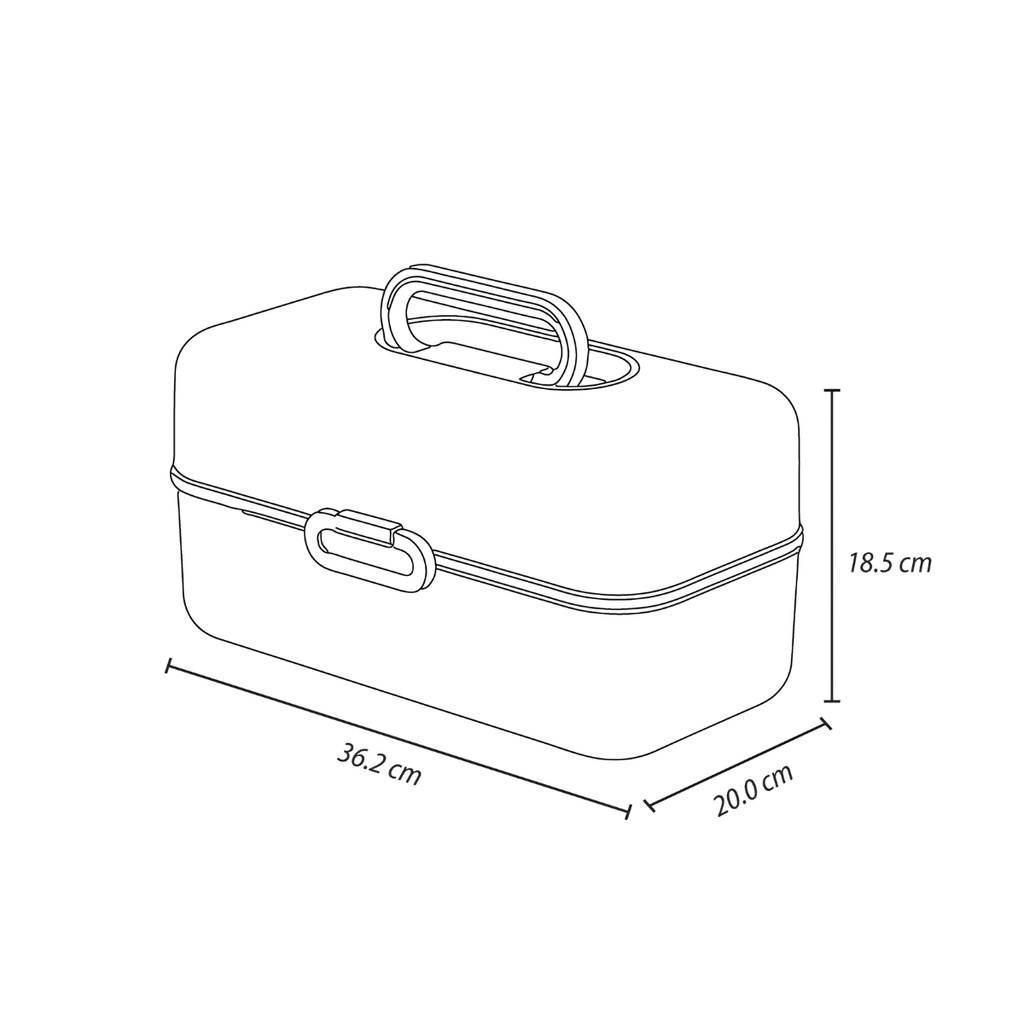 CAJA ORGANIZADORA PLAS VANITY STAR AZ PETROLEO C/AZ PASTEL RIMAX 14733-XP