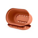 MACETA/MATERA PLAS OVAL RAFIA 40 CM C/BASE TERRACOTA RIMAX 12997-XP