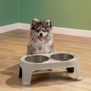 COMEDOR PLAS ELEVADO P/MASCOTA "S" 2 DEP TAUPE C/MOCCA RIMAX 13824-XP
