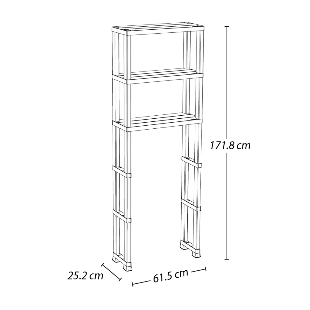 ESTANTE ORGANIZADOR P/BAÑO 3 NIV BL RIMAX 12982-XP