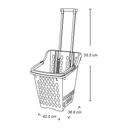 CESTA PLAS TRANSPORTADORA MOVIL 31 LT RJ C/ROD RIMAX 6174-XP