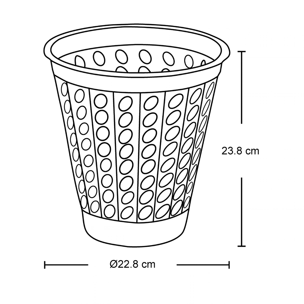 PAPELERA PLAS CALADA 5 LT TAUPE/BEIGE RIMAX 4593-XP
