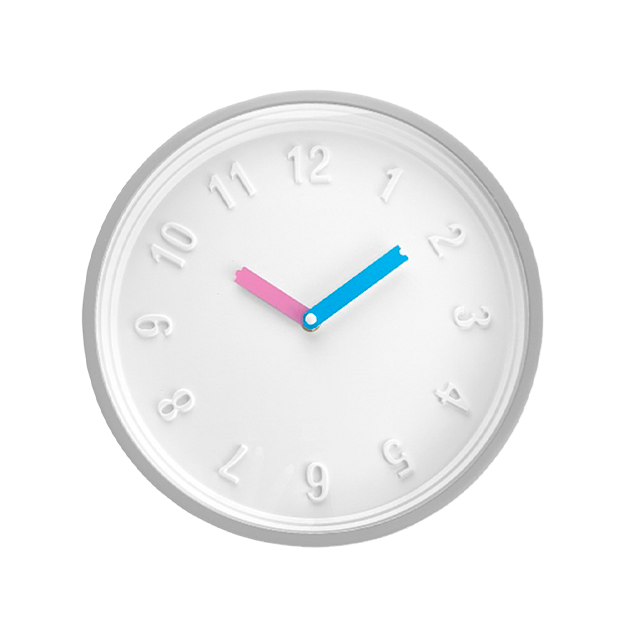 RELOJ PARED PLAS 30 CM RED GR/BL TIMES TOWER 602-2401908