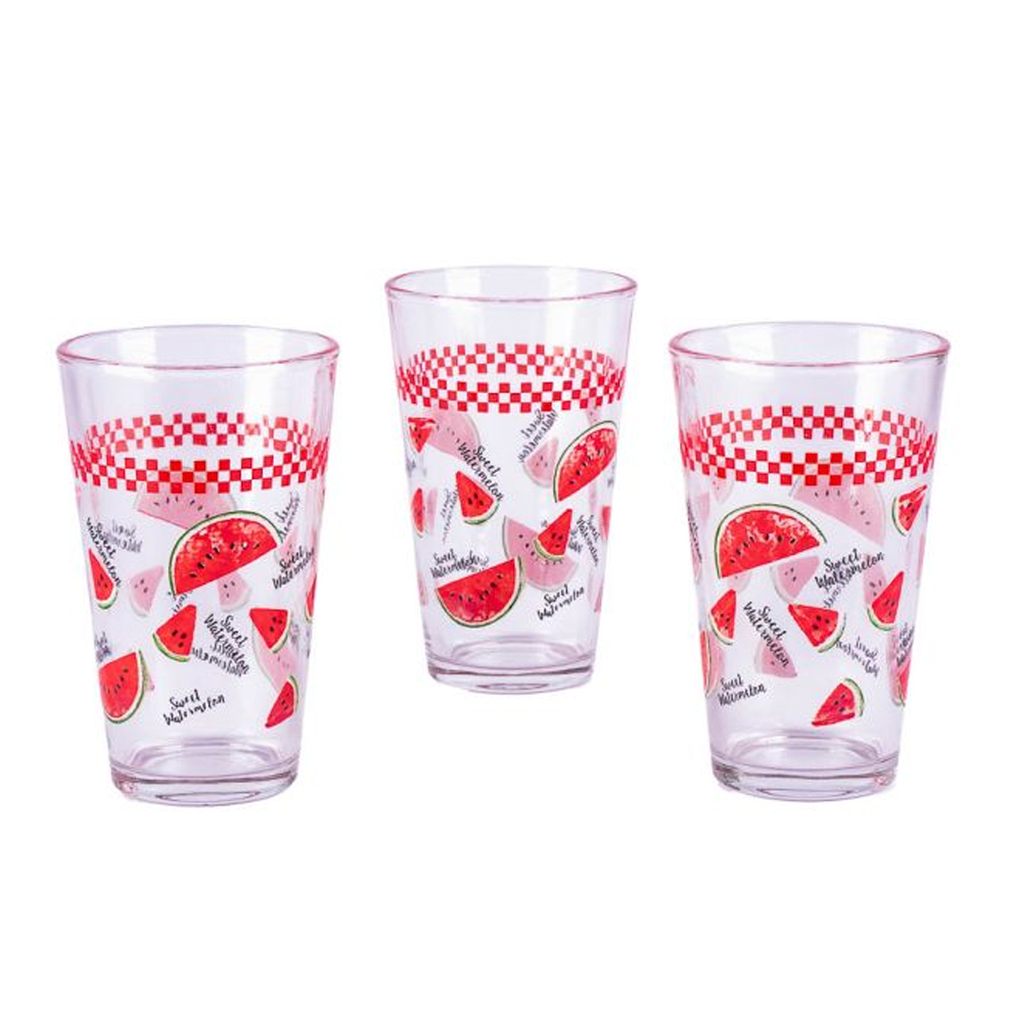 SET 3 VASOS VID 16 OZ DECO ROSAS HOMESTAR 366477