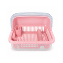 ESCURRIDOR PLATOS PLAS C/T TRANS 56X43 CM ROSA MEGA 1212-T061