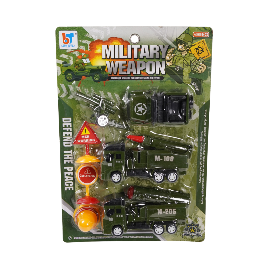 SET 3 CAMIONES MILITARES C/SEÑALES TRAN 7 PZ BLIS 08-38 BB-02-8123