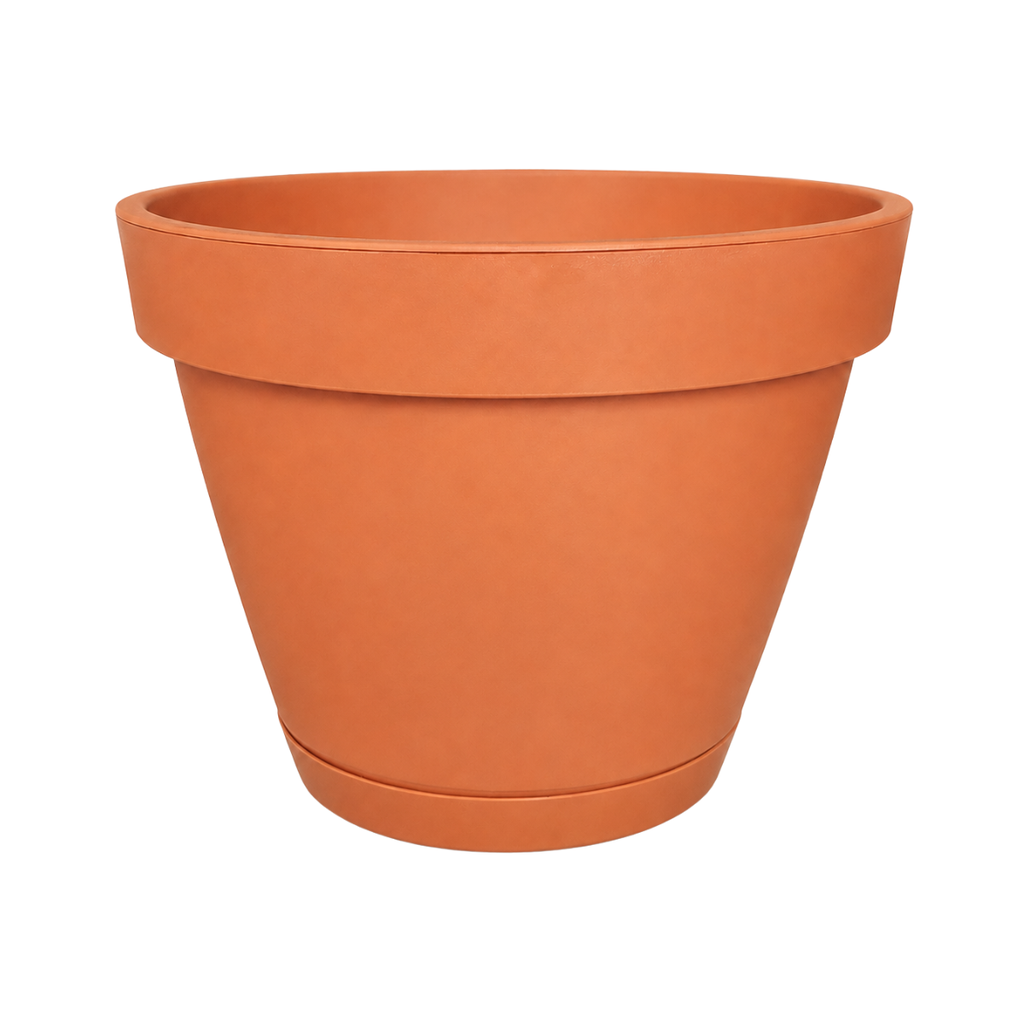 MACETA PLAS DOBLE 28.5 CM #2 TERRACOTA MEGA