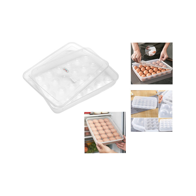 ORGANIZADOR P/HUEVOS PLAS RECT 31.5X23 C/T TRANS 723-K8604