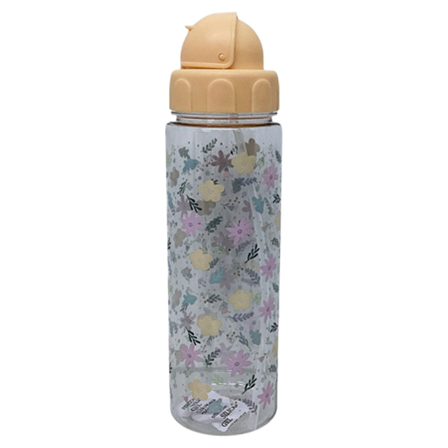 BOTELLA PLAS 750 ML TRANS CORAL DECO 723-DBE03153