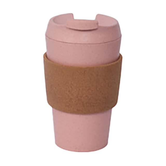 VASO 400 ML C/ANILLO PROTECTOR NG/ROSADO 739-05298