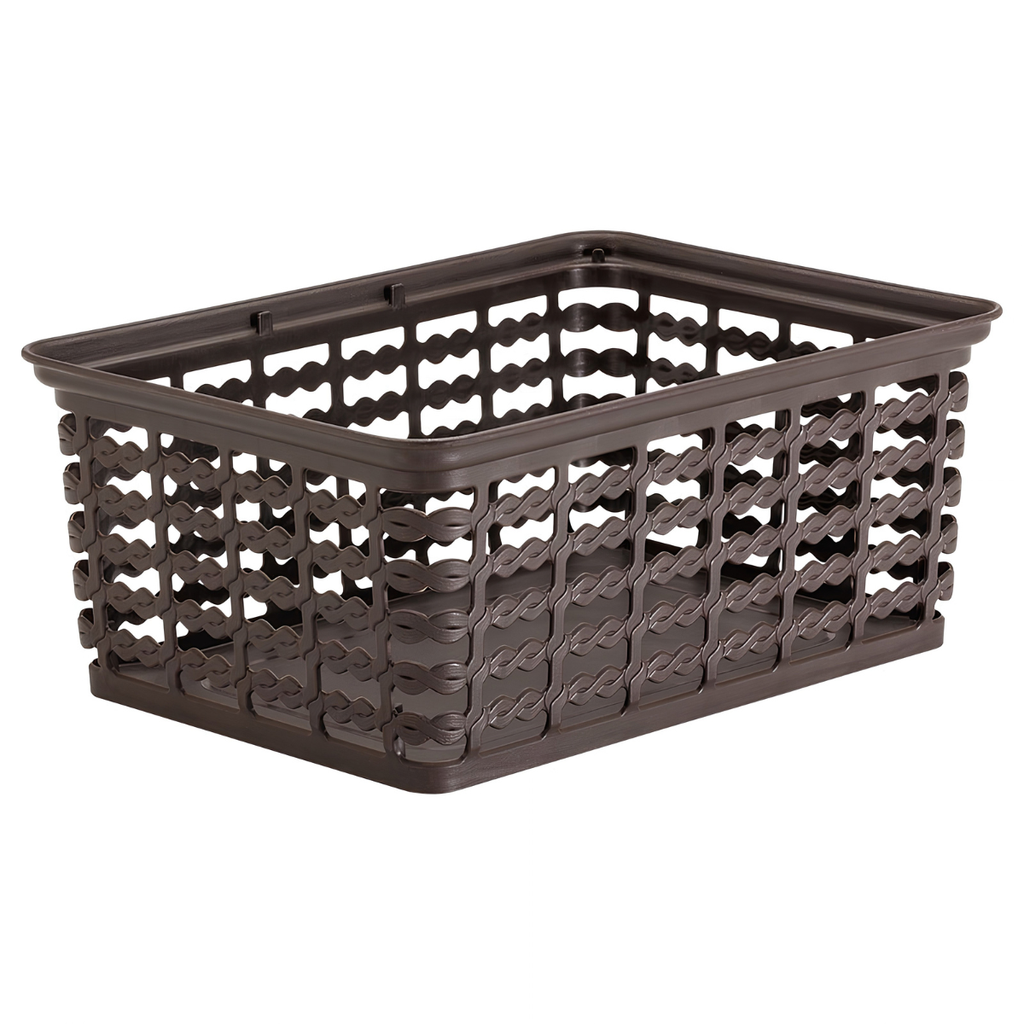 CANASTA PLAS 4 LT RECT M 25.5x18.6x10.8 CM WENGUE CALADA RIMAX 9412-XP