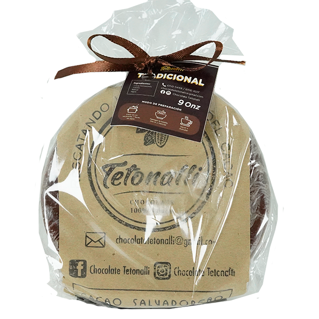 CHOCOLATE TABLILLA TRADICIONAL RED 9 OZ TETONALLI