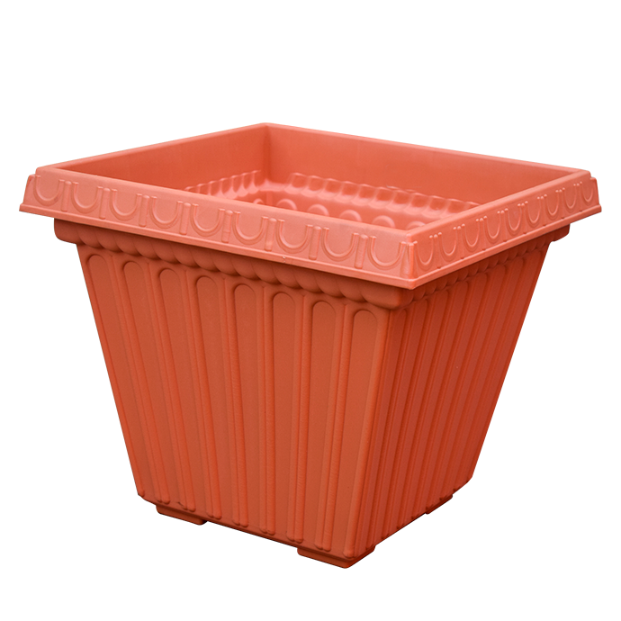 MACETA PLAS 1 CUAD DECO SPARTA 14 0143