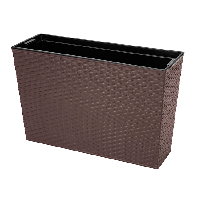 MACETA PLAS RECT EST RATAN 56X19X36.5 CM REYPLAST MCX081000