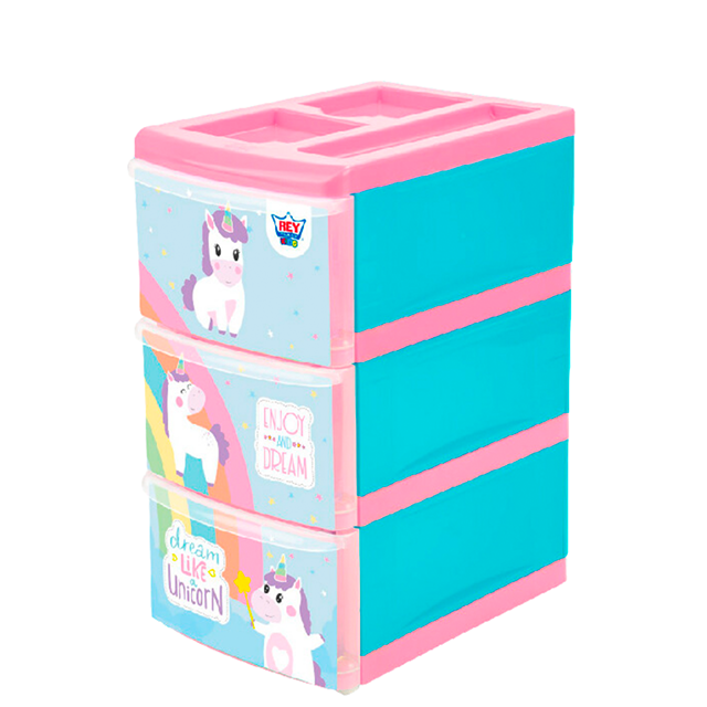 ORGANIZADOR PLAS PRAKTICO 3 NIV DECO NIÑA REYPLAST OGX032020