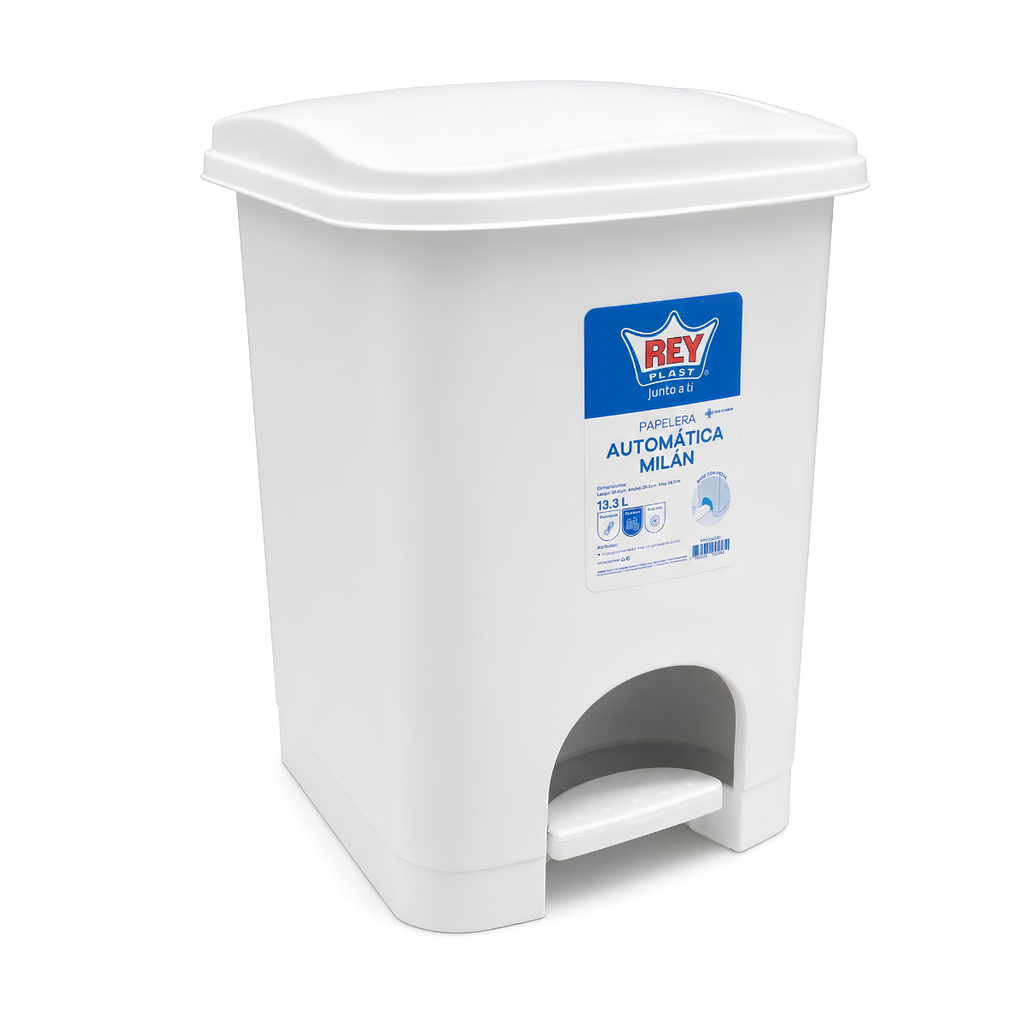 PAPELERA PLAS 13.3 LT AUTOMATICA MILAN REYPLAST PPX036000