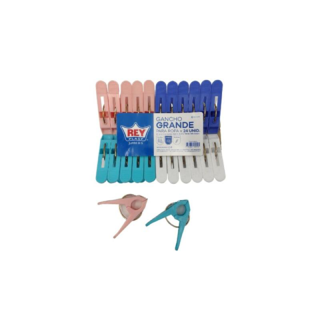 SET GANCHO PLAS P/ROPA GDE 24 UN REYPLAST GNX003000