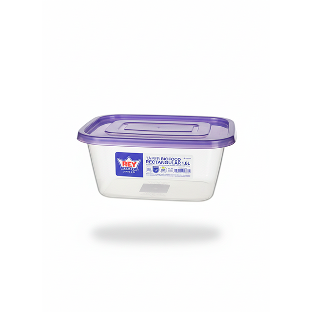 TAPER/DEPOSITO PLAS BIOFOOD RECT 1.6 LT REYPLAST TPX067500