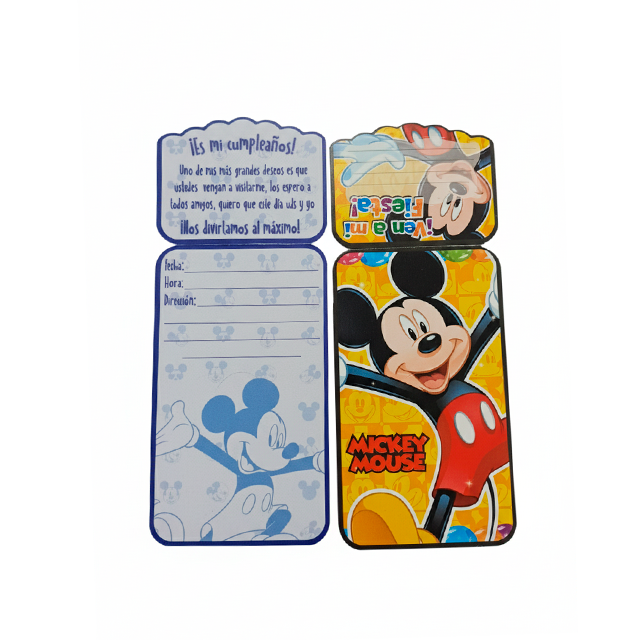 TARJETA CUMPLEAÑOS MICKEY PEQ 10 UN SERMEL