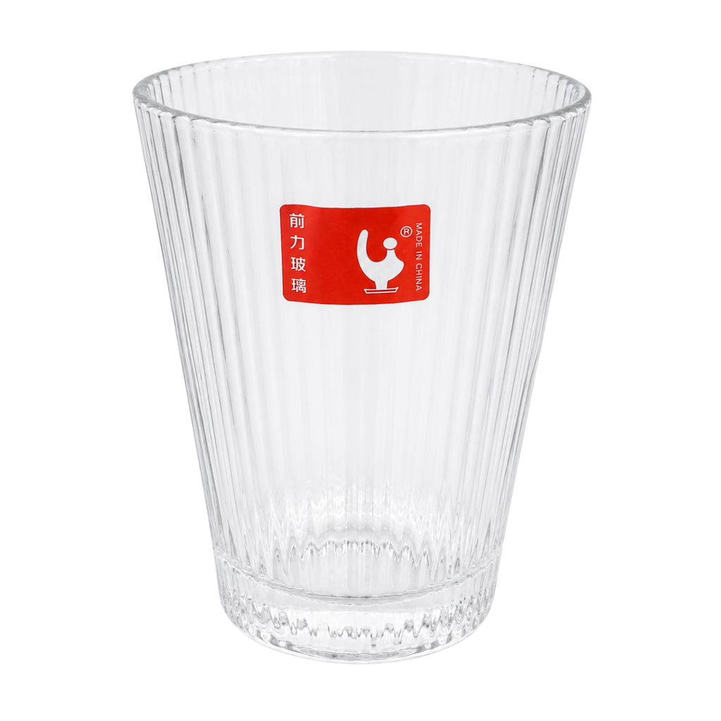 VASO VID 325 ML TRANS CONICO PLISADO GIGI Y6010