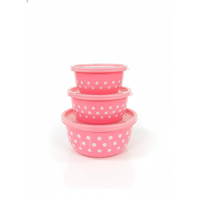 SET 3 DEPOSITOS PLAS C/T DECO PUNTOS KM-5140A