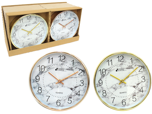 RELOJ PARED 10" CM LISO DOR ROS/DOR TIMES TOWER 602-04413