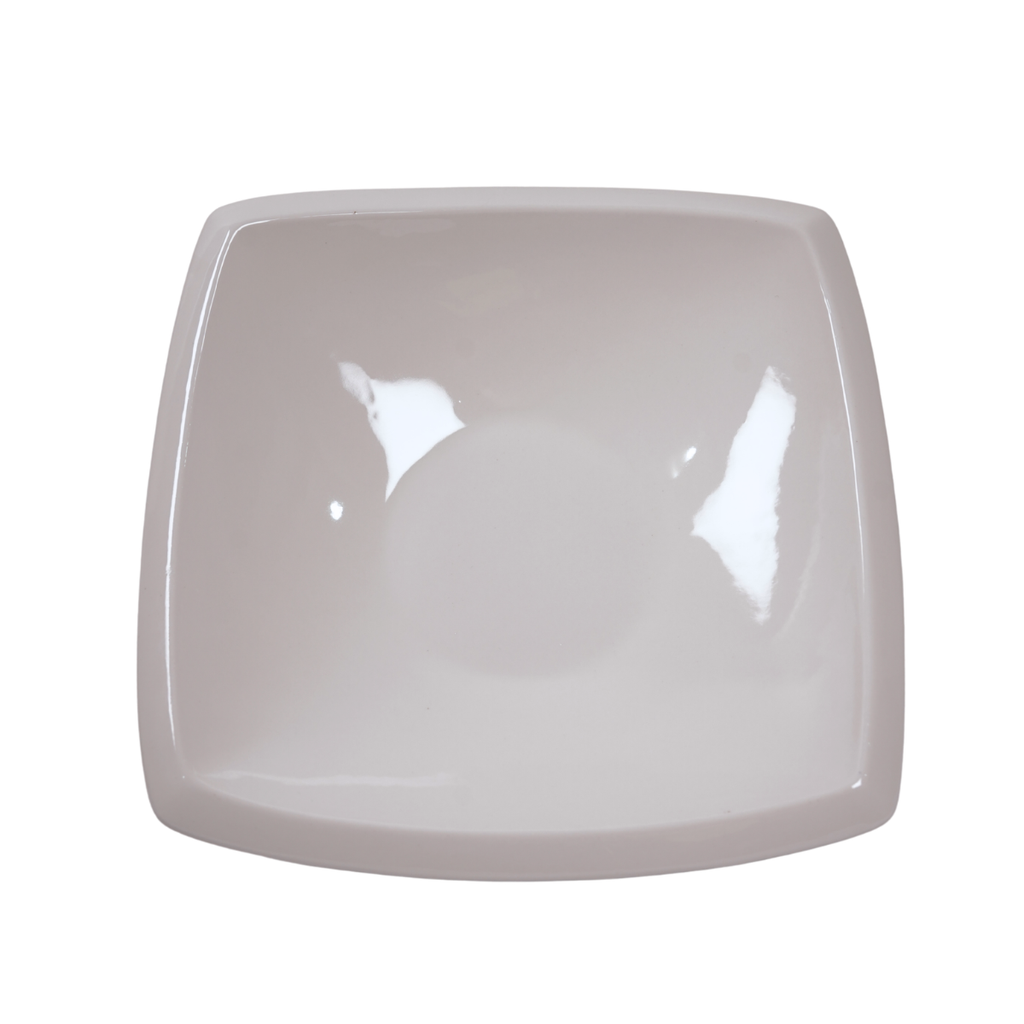 PLATO CERA 10" CUAD CONICO HONDO C/ORI 2 CM BL GIGI-148