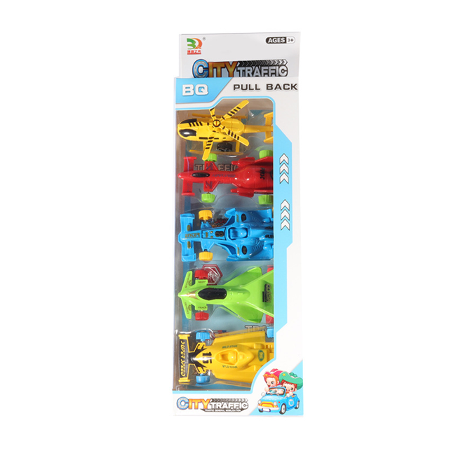 SET CAMIONES+HELICOPETEROS PLAS 6 PZ CAJ CITY TRAFFIC BQ-95A/8474