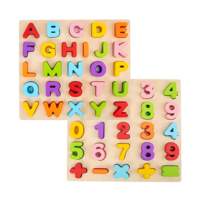 JUEGO LUDICO MAD LETRAS/NUM/FIG GEO C/BASE 20X20 CM COLORES GIGI