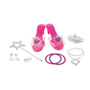 SET ACCESORIOS P/PRINCESA C/ZAPATOS PLA/ROSA 10 PZ CAJ ROYAL 45290/71318