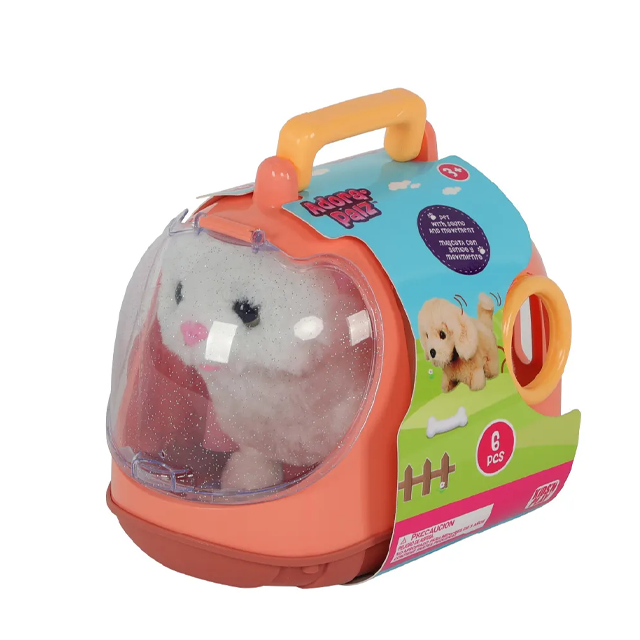 PORTA MASCOTA VIAJERA C/PELUCHE 6 PZ DIS SURT 20X16X23.5 CM MALETA 45312/215212