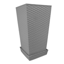 MACETA PLAS CUAD RATAN 25X25X46 CM C/PLATO REYPLAST 3JX004600