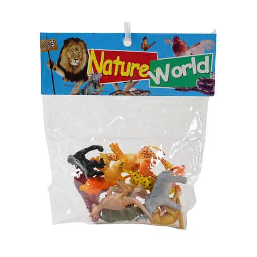 [15014032] SET 12 ANIMALES SALVAJES PLAS 1.5" BOL CASAMAS 1317
