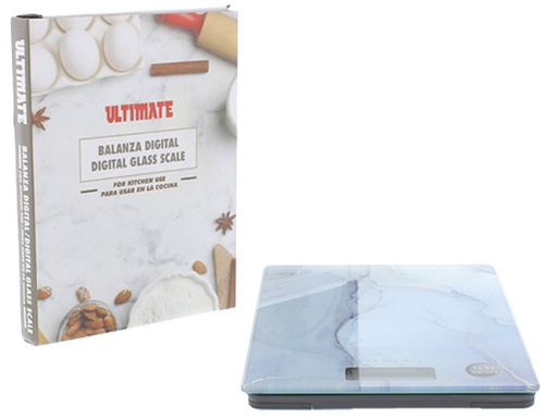 [15014231] BASCULA/PESA DIGITAL P/COCINA VID 20X15CM ULTIMATE 739-04095