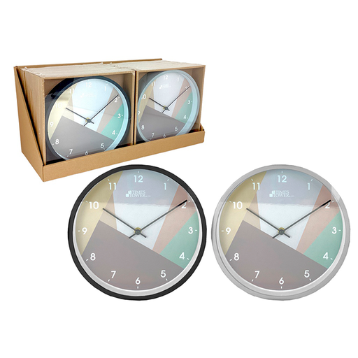 [15014324] RELOJ D/PARED VID 10" TIMES TOWER MAYS 602-03063