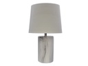 LAMPARA MESA 34.5 CM CERA/TELA BL/GR/CREMA DECORE 604-03698