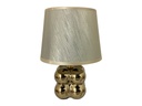 LAMPARA MESA 26 CM CERA/TELA DORADO BASE 4 ESFERAS DECORE 604-03281