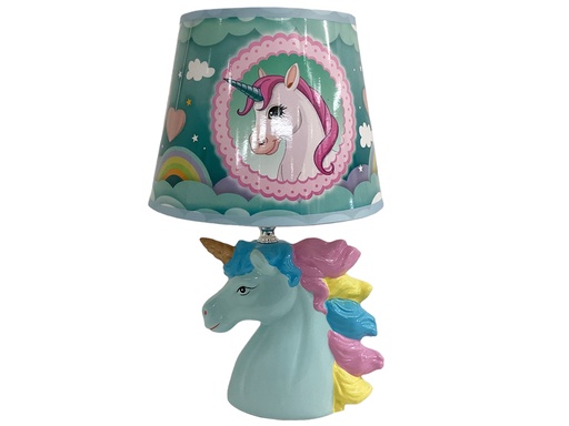 [15014378] LAMPARA MESA 32.5 CM CERA/PAPEL DIS/UNICORNIO DECORE MAYS 604-03552