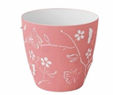 MACETA PLAS MARIPOSA 14 CM #1 BL/CORAL MEGA
