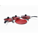 BATERIA COCINA 7 PZ 3 SARTENES ANTIAD 20/24/30CM C/T VID+COMAL 28CM RJ PREMIUM STONE ALSASA