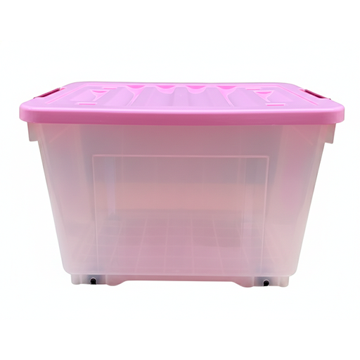[15015933] CAJA PLAS ALMACENAMIENTO 33 LT C/RUEDAS ROSA MEGA 32757