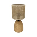 LAMPARA MESA 27.5 CM CHOC/CREMA 604-2404032
