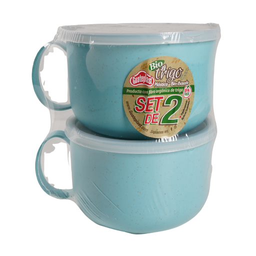[15016382] SET TAZA SOPERA C/TAPA 20 ONZ /AQUA/GUATE