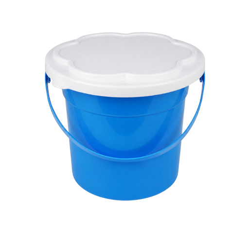 [15016752] MINI CUBETA PLAS 1 LT C/TAPA/ASA COL SURT STAMPO