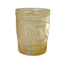 VASO VID 11 OZ CORTO CILIND DECO REL COL TRANS SURT GIGI S/COD