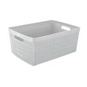 CANASTA PLAS 30 LT FIQUE RECT 47x37x20 CM C/AGARRADERA GRIS HIELO RIMAX 12541-XP